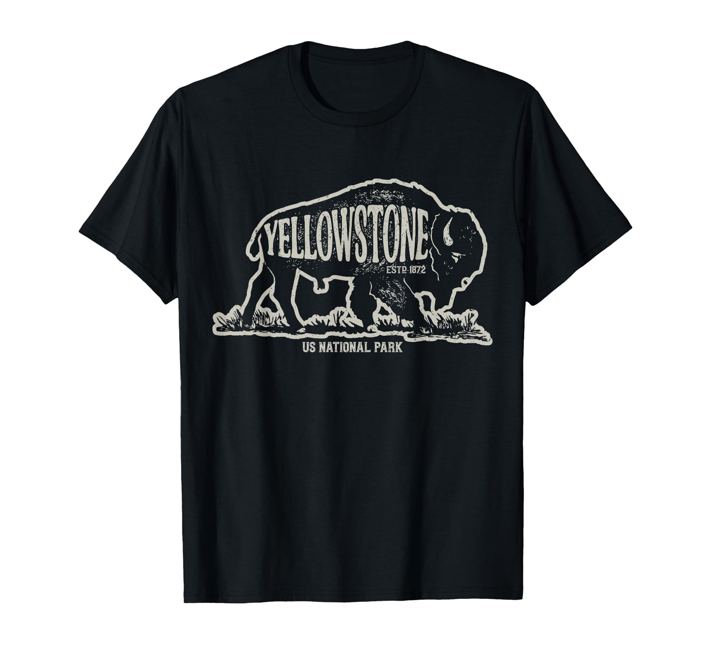 Yellowstone National Park T shirt US Bison Buffalo Vintage T-Shirt