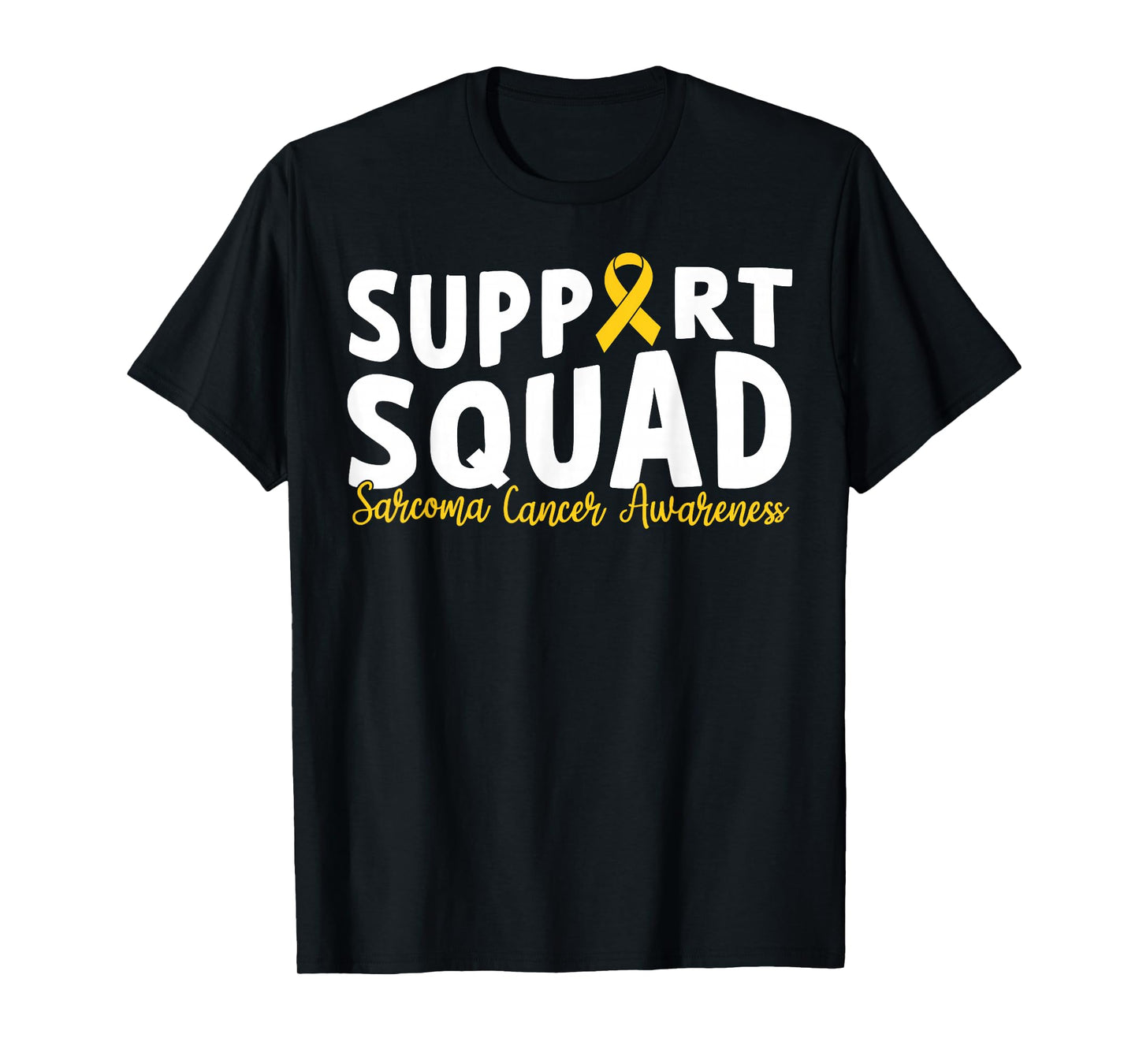Sarcoma Cancer Awareness Yellow Ribbon Warrior Sarcoma T-Shirt