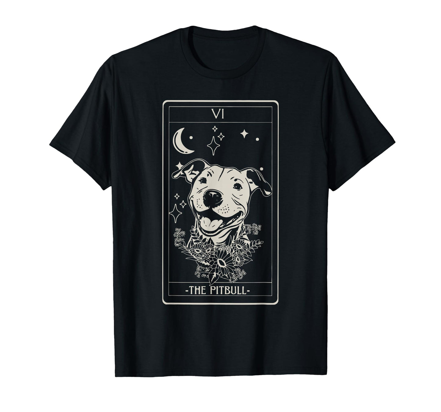 Pitbull Tarot Card Pitbull Lover Pittie Dog Mom Women Men T-Shirt