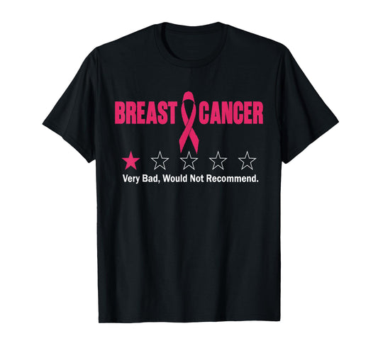 1 Star Very Bad Would Not Recommend Breast Fight Cancer T-Shirt
