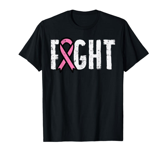 Fight Pink Ribbon Breast Cancer Awareness Men Women Kids T-Shirt