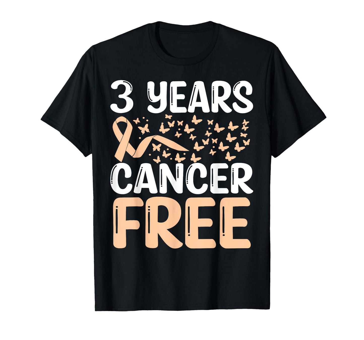 3 Years Uterine Cancer Free Uterine Cancer Survivor Ribbon T-Shirt