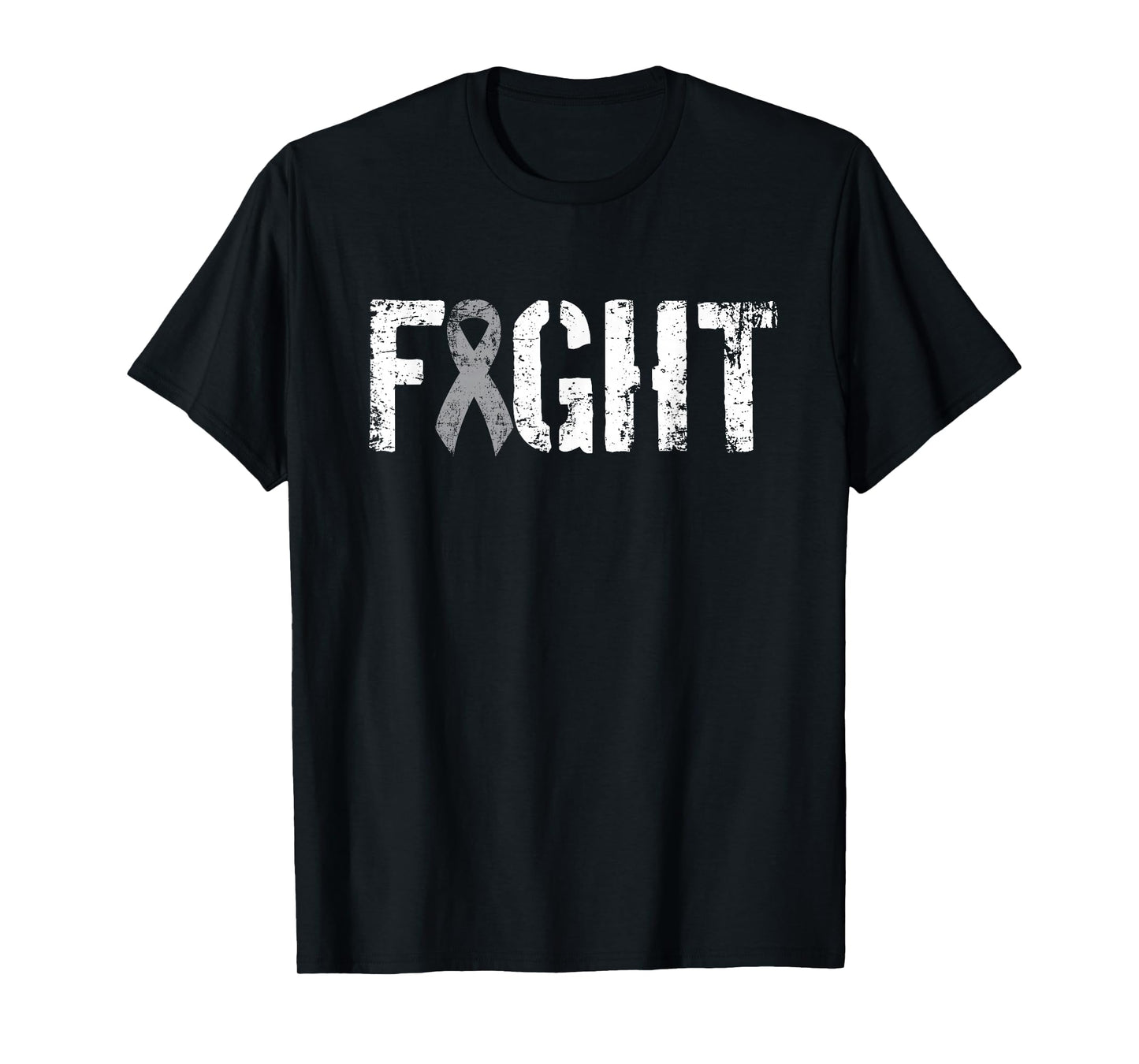 Fight Brain Cancer - Gray Tumor Awareness Ribbon T-Shirt