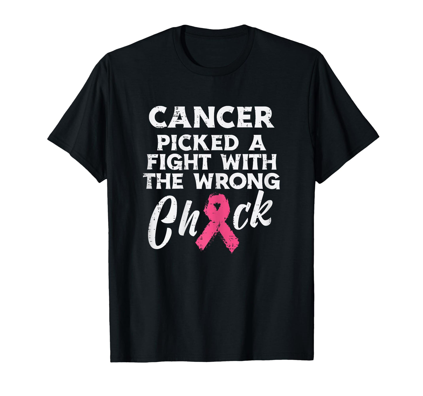 Breast Cancer Picked A Fight Wrong Chick Awareness Women T-Shirt