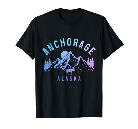Anchorage Alaska Moose Mountains Nature Lover T-Shirt