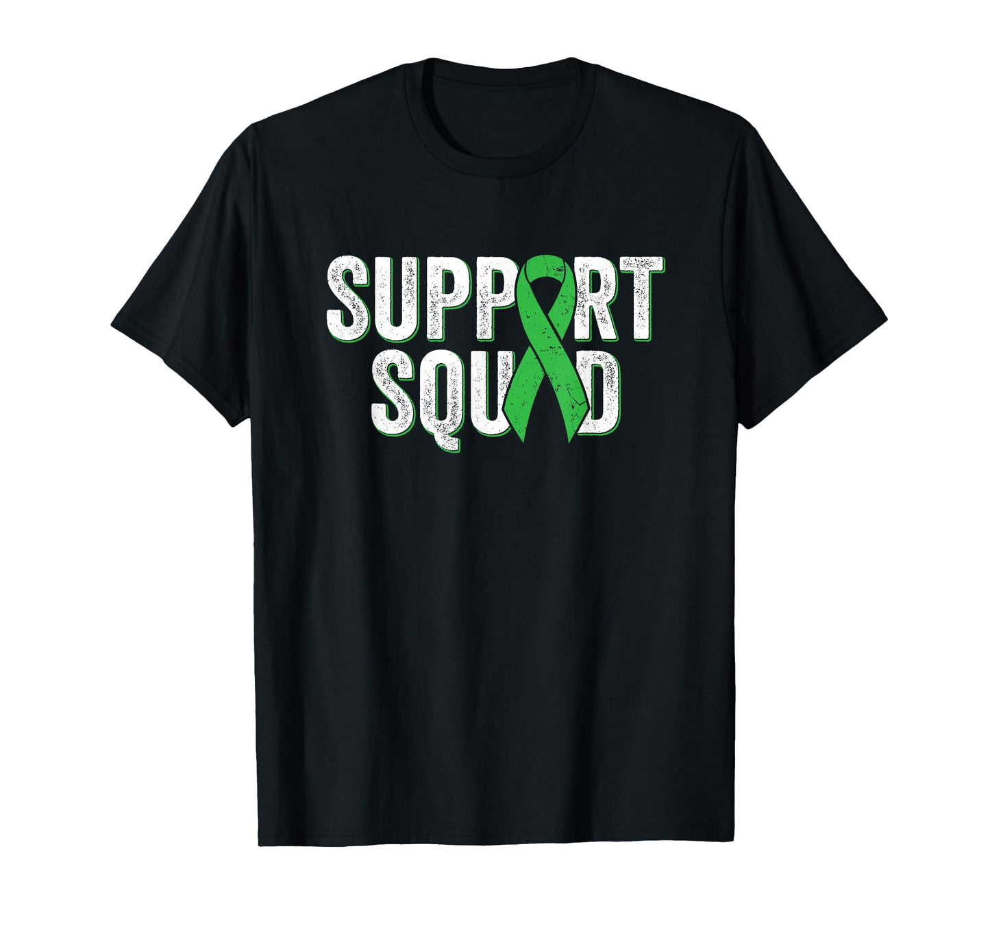 Kidney Disease Support Squad - Green Awareness Ribbon T-Shirt