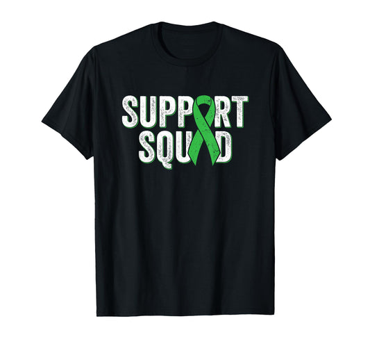 Kidney Disease Support Squad - Green Awareness Ribbon T-Shirt