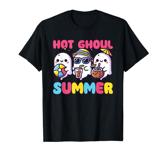 Summerween Hot Ghoul Summer Halloween Ghost T-Shirt
