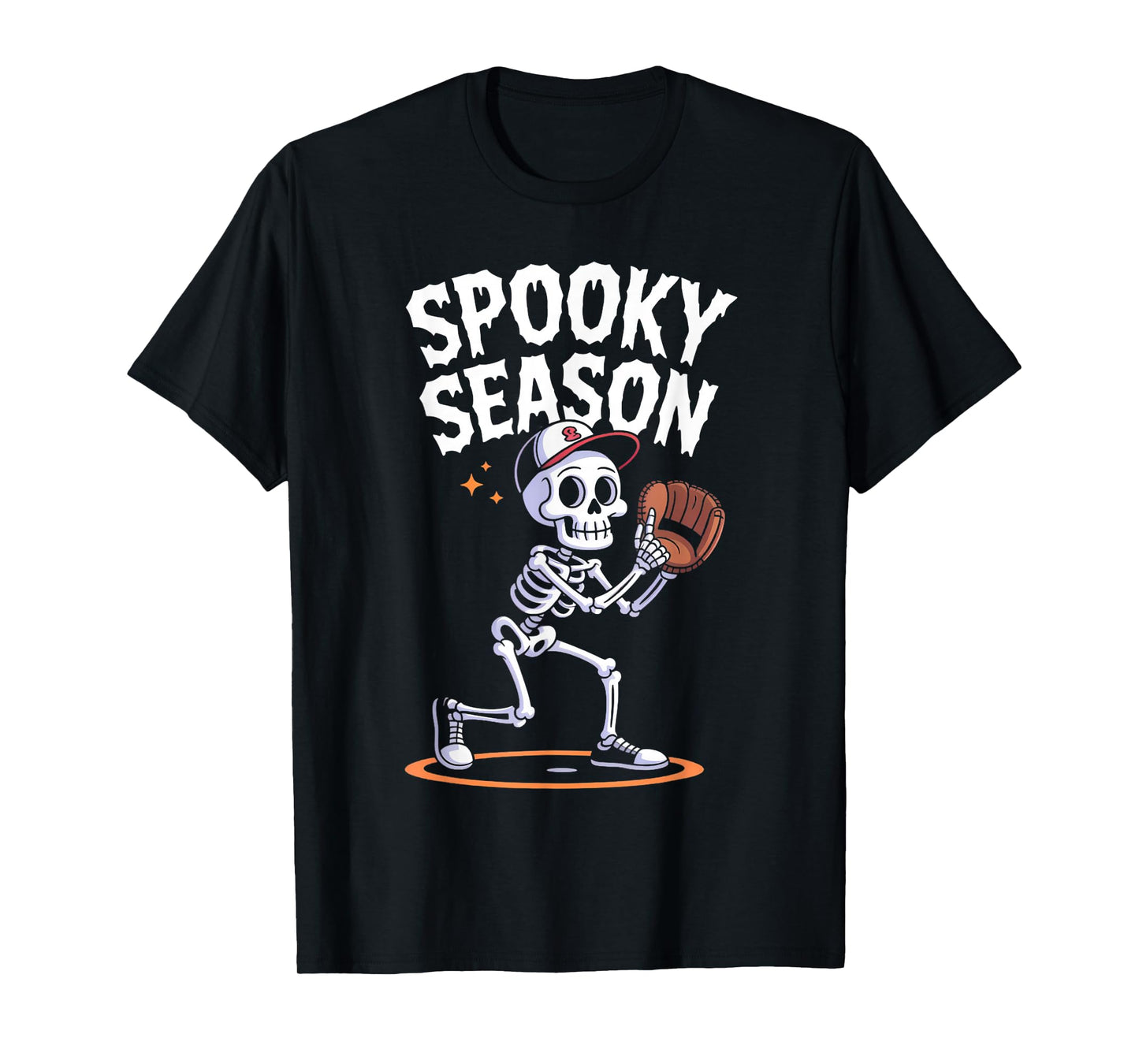 Spooky Season Skeleton Play Softball Halloween Costume T-Shirt