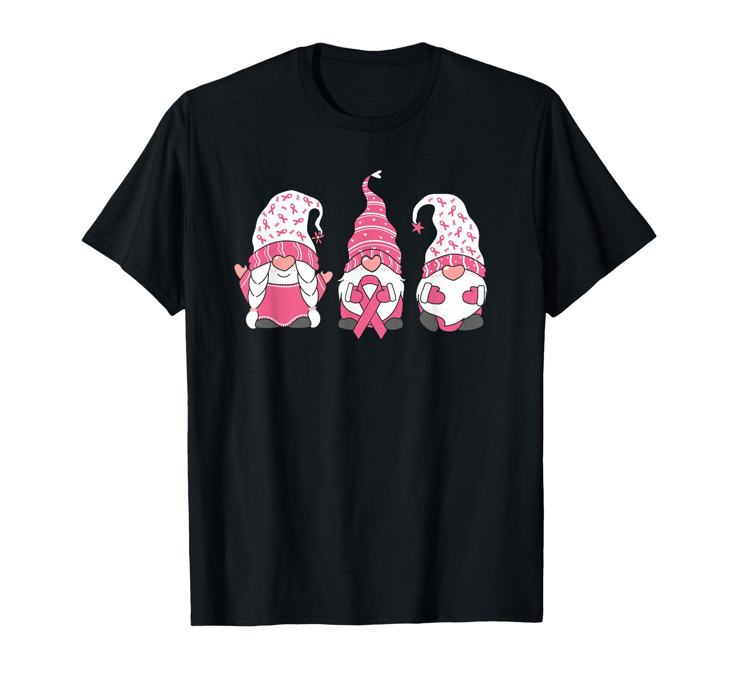 Gnomes Breast Cancer Family Support Breast Cancer Awareness T-Shirt