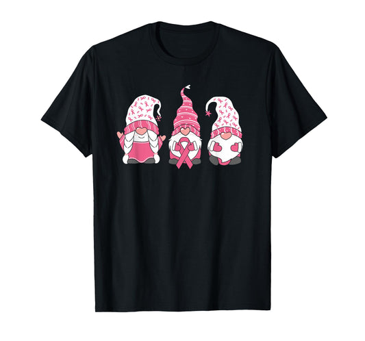 Gnomes Breast Cancer Family Support Breast Cancer Awareness T-Shirt