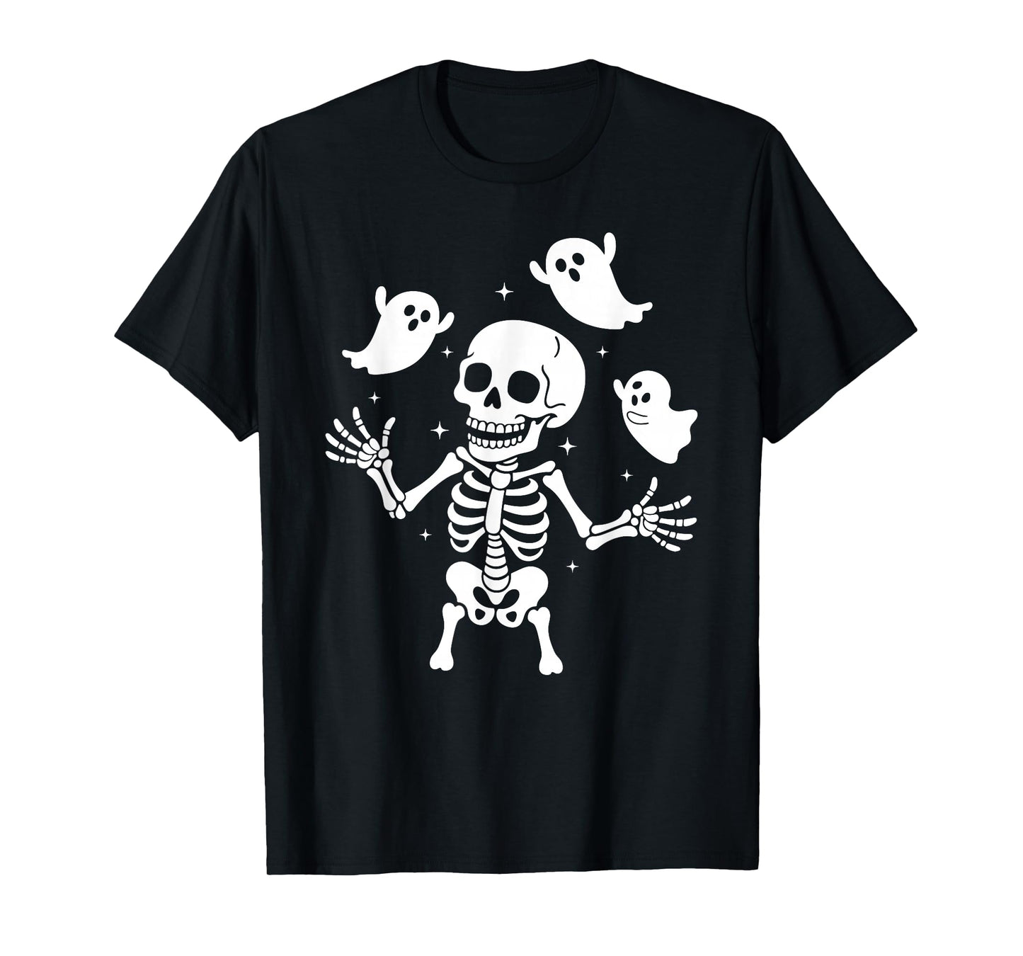 Funny Halloween Boo Ghost Scary Spooky Skeleton T-Shirt