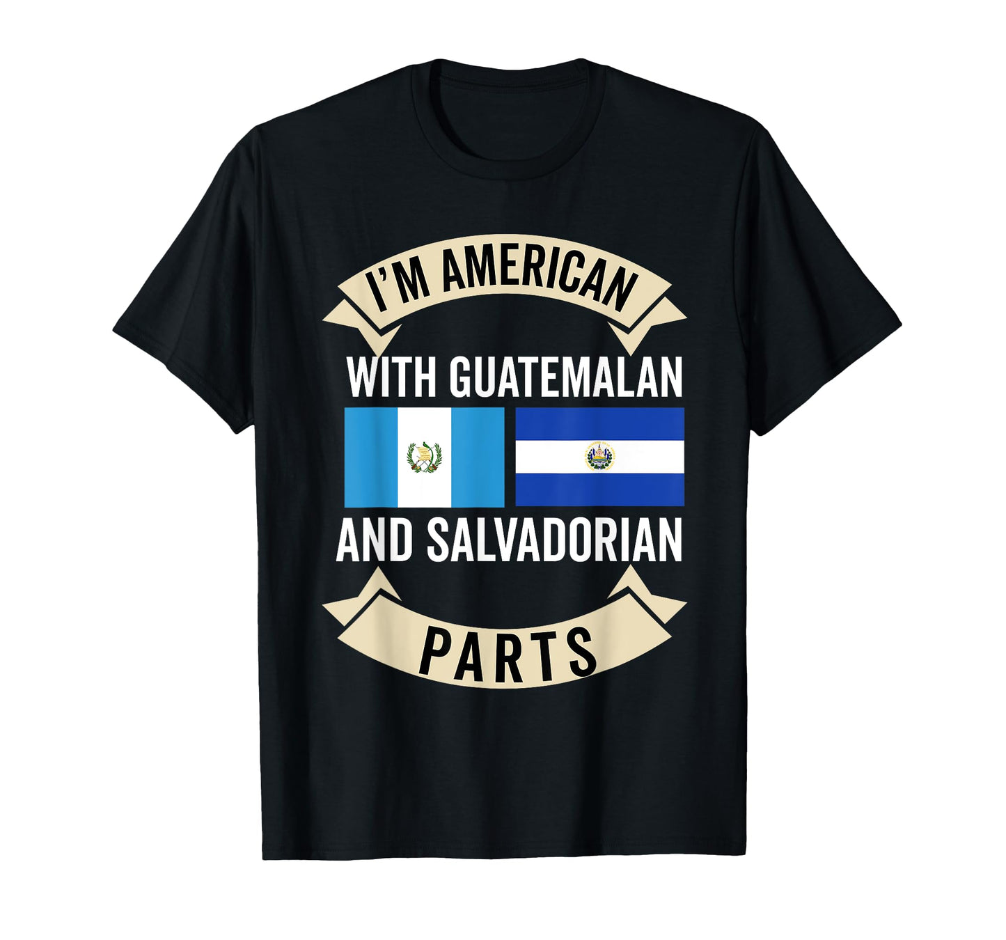 Half Salvadorian Half Guatemalan Flag El Salvador Guatemala T-Shirt