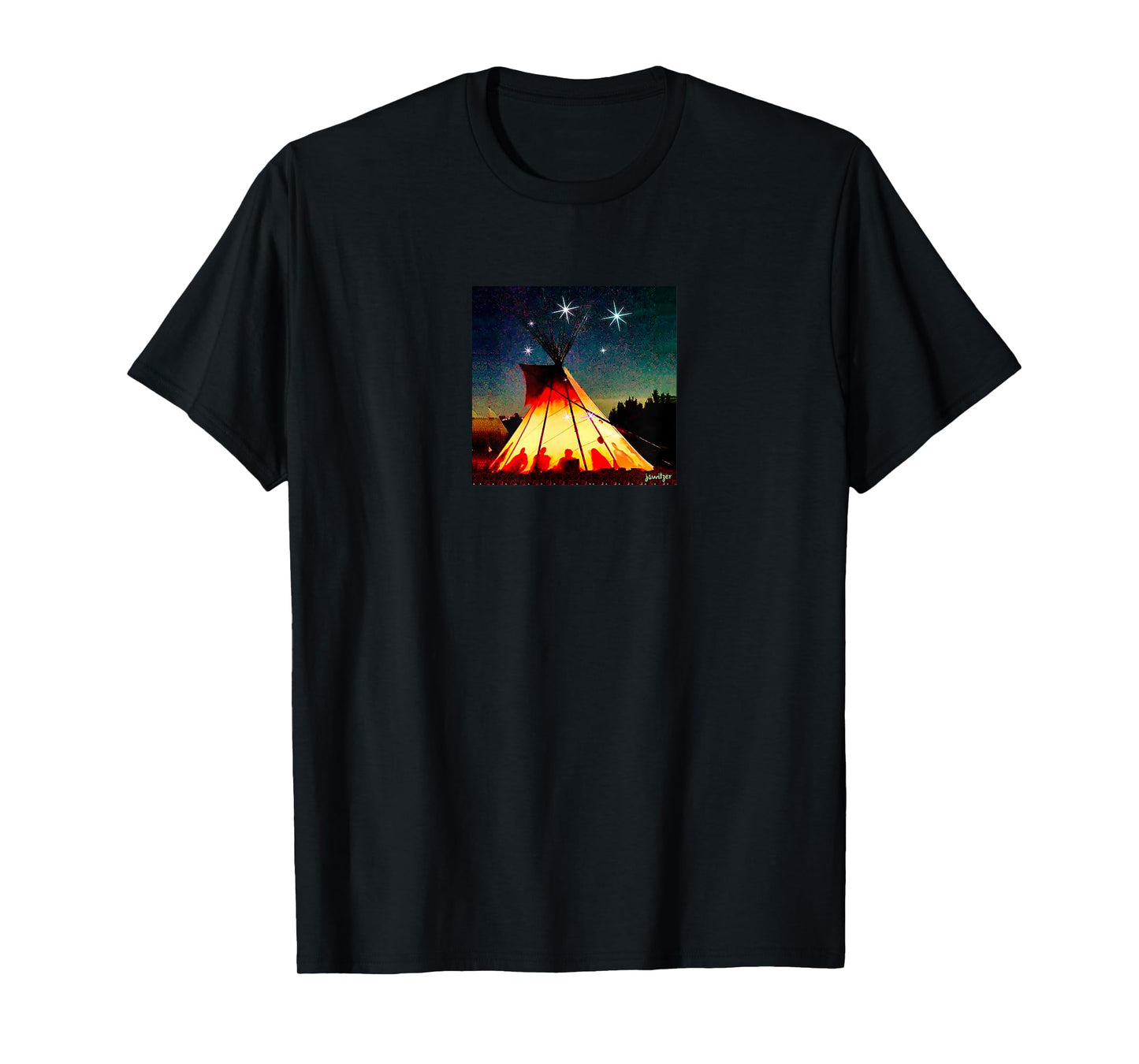 Native American Falling Star Teepee T-Shirt