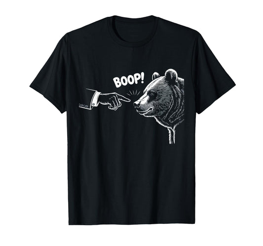 Bear Boop Funny Bear Nose Retro Outdoors Humor bear T-Shirt