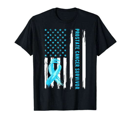 Light Blue Ribbon Prostate Cancer Survivor Gifts For Men T-Shirt