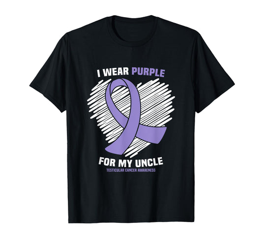 I Wear Purple For My Uncle Testicular Cancer Awareness T-Shirt