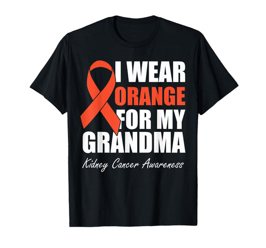 I Wear Orange For My Grandma Kidney Cancer Awareness T-Shirt