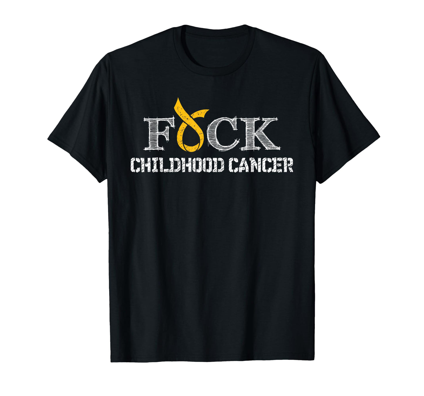 F+ck- Childhood Cancer Awareness Supporter Ribbon T-Shirt