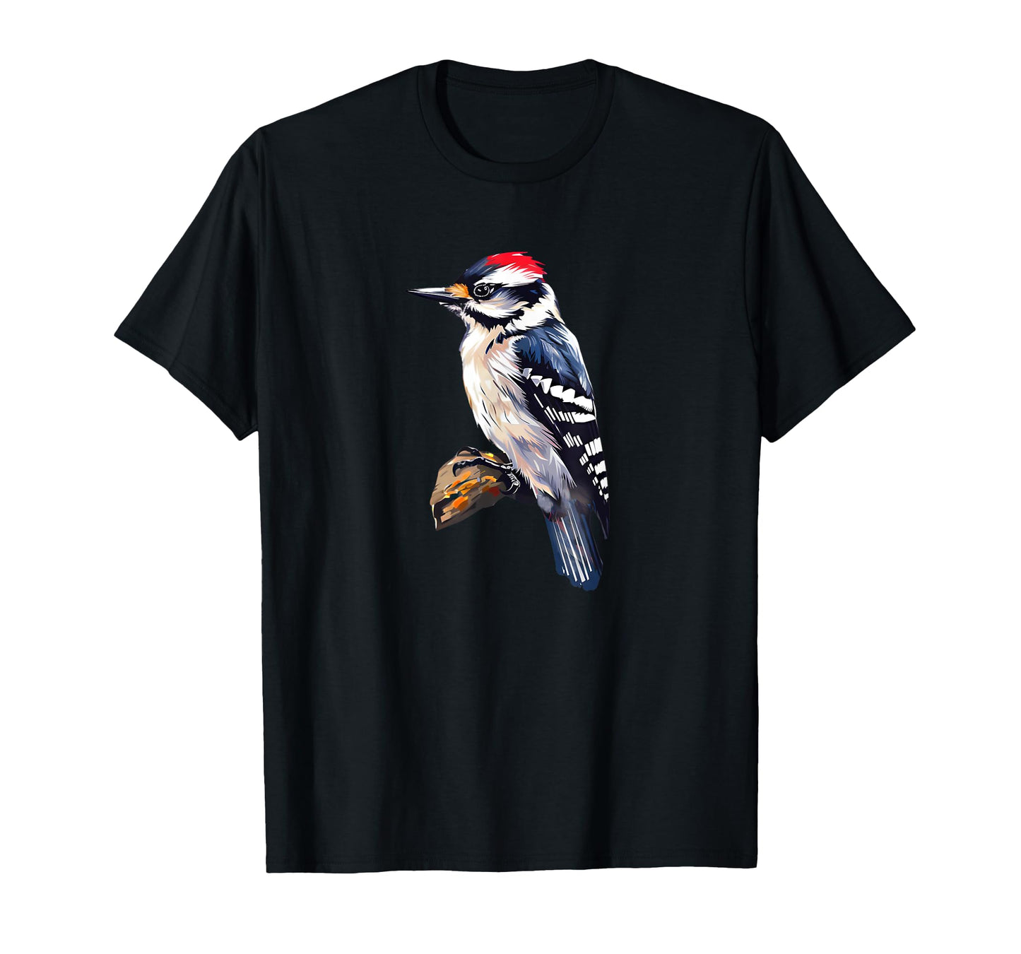 Backyard Bird Watching Watcher Downy Woodpecker Birder T-Shirt
