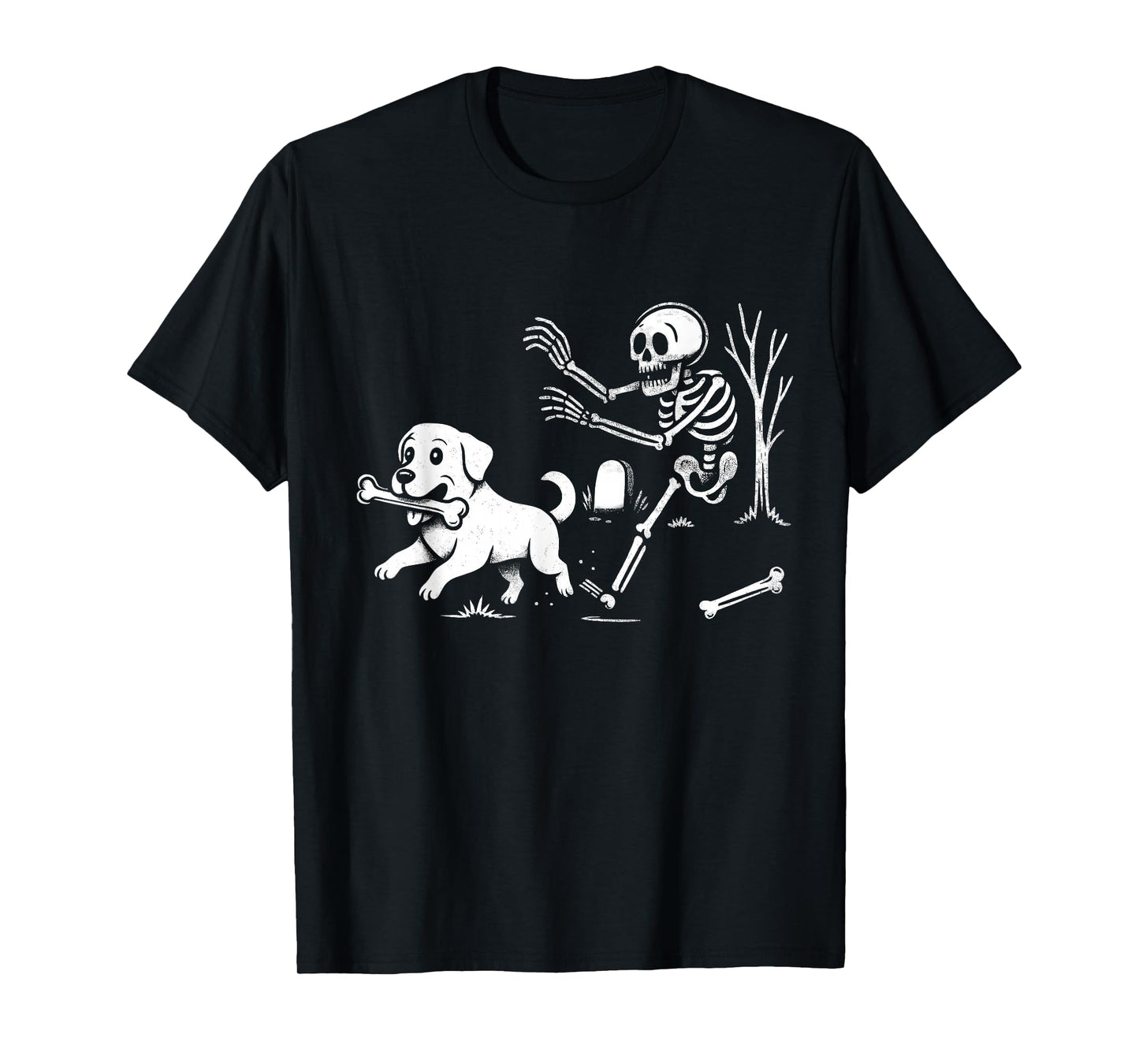 Labrador Dog with Skeleton Halloween Fun for Men Women Kids T-Shirt
