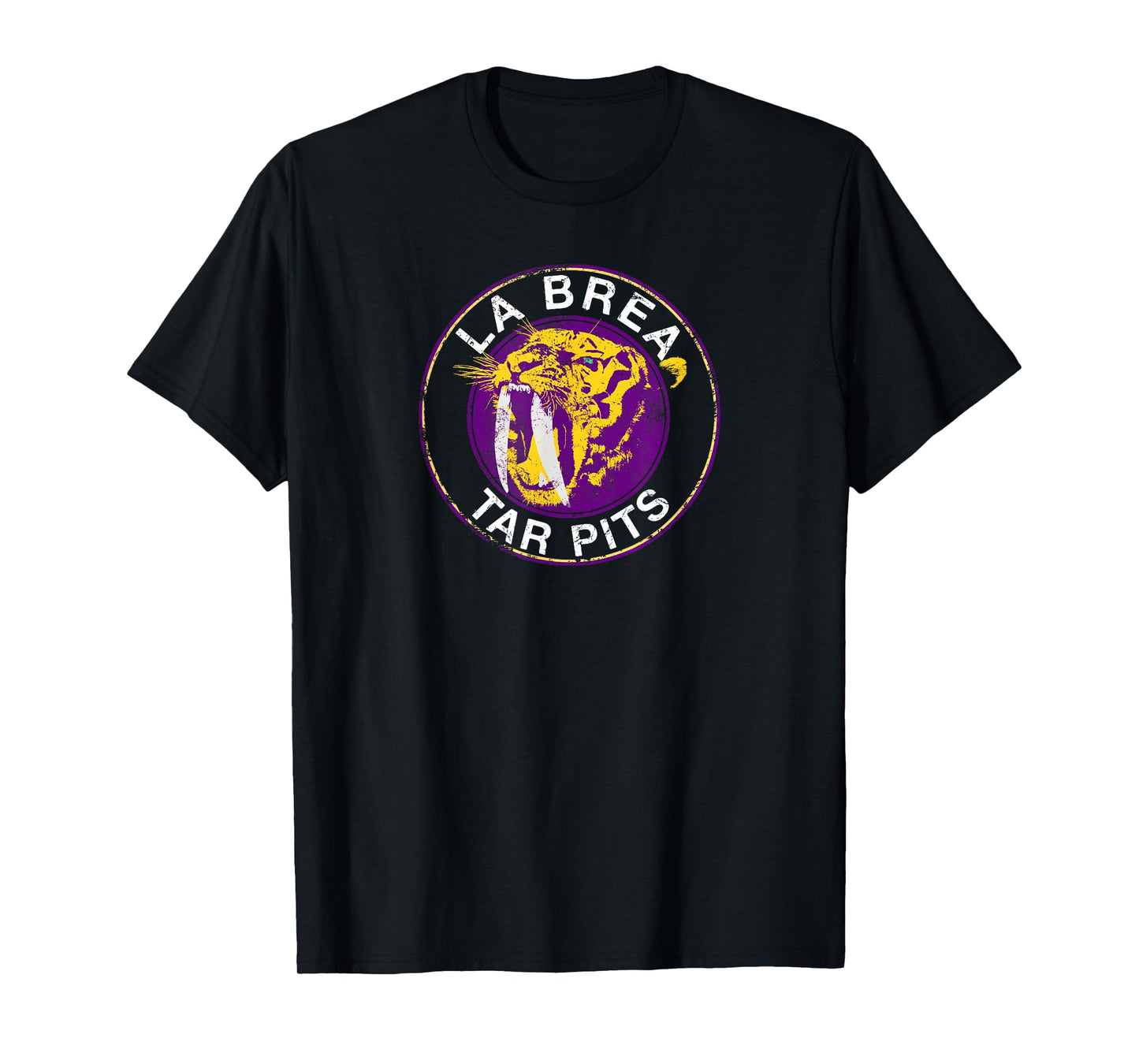 Saber-Tooth Tiger La Brea Tar Pits California T Shirt T-Shirt