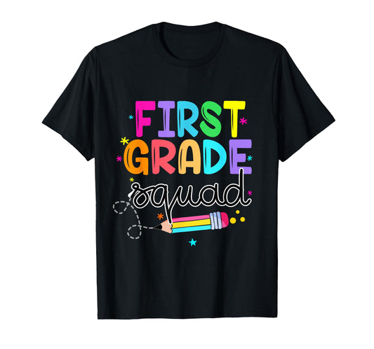 1st First Grade Squad Student Teacher Back To School T-Shirt