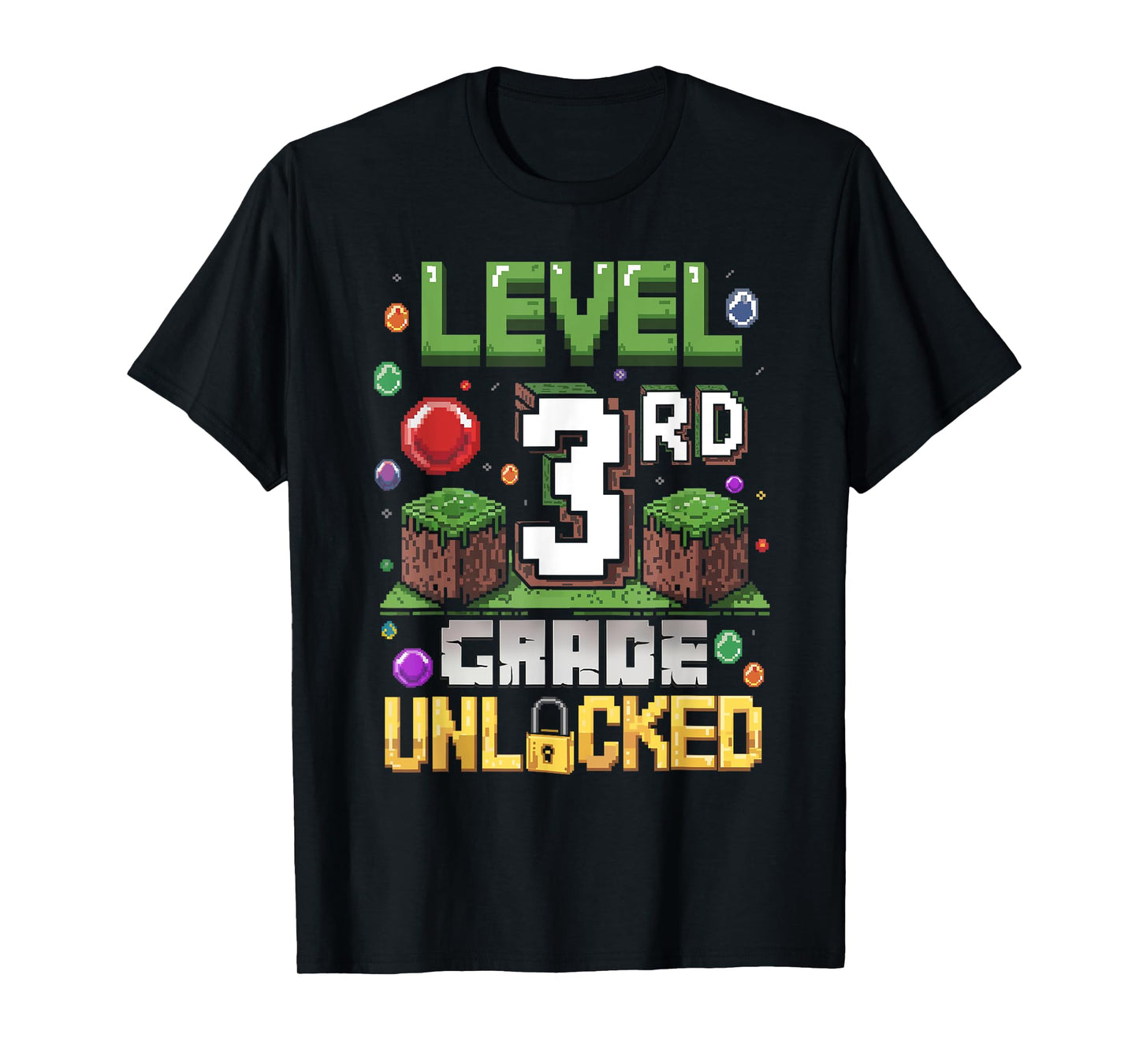 Level 3rd Grade Unlocked Video Game First Day Back To School T-Shirt