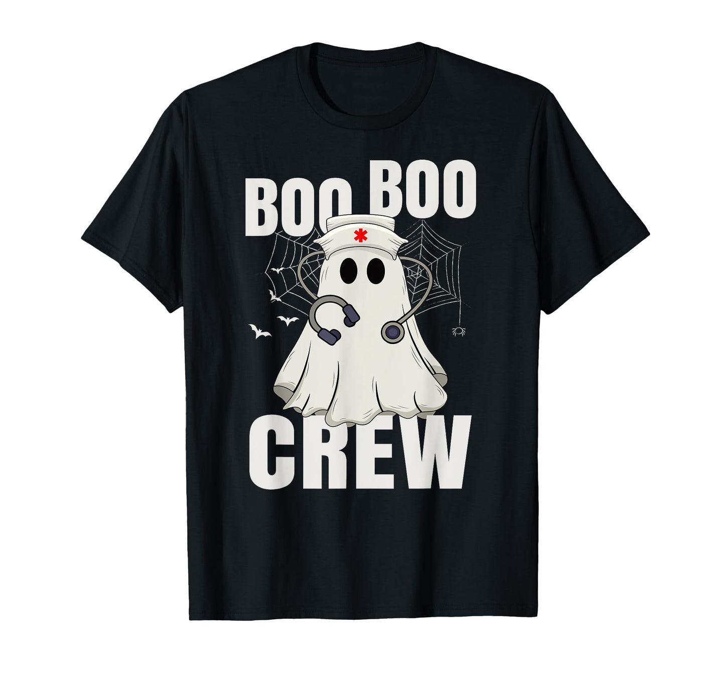 Boo Ghost Nurse Halloween Scrub Top Nursing Spooky Ghost T-Shirt