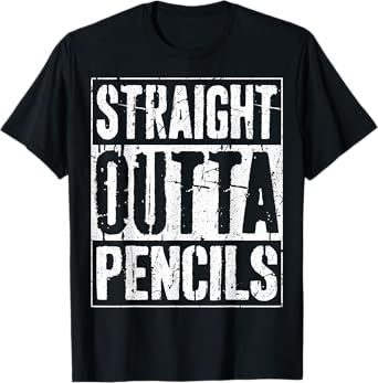 Straight Outta Pencils Shirt Kids Boy Girl Graduation T-Shirt