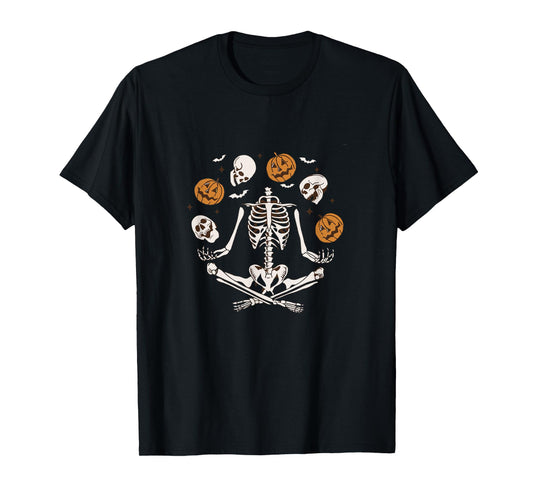 Dead Head Skeleton Funny Halloween Tee T-Shirt