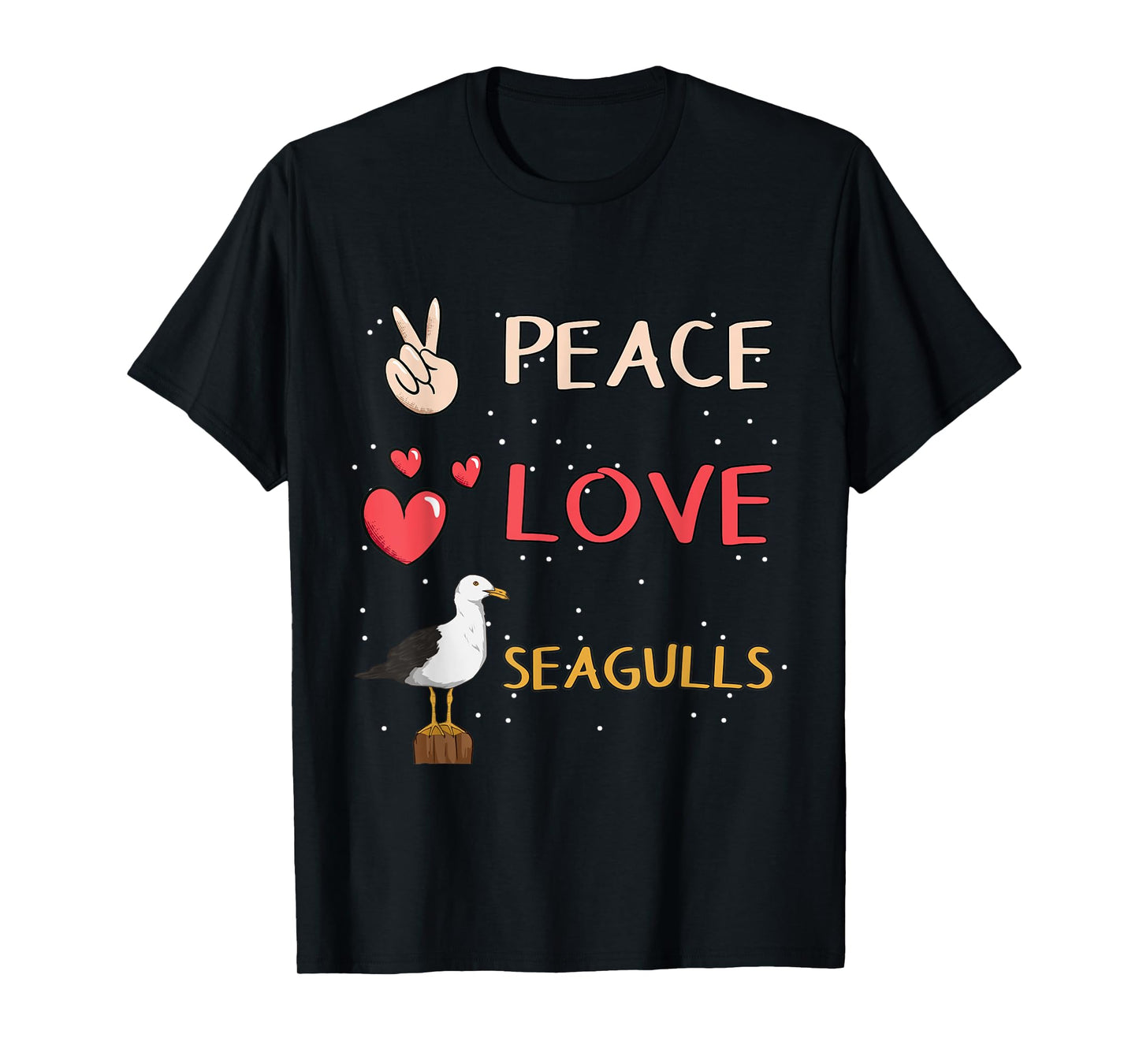 Seagull Sea Gulls Peace Love Seagulls T-Shirt
