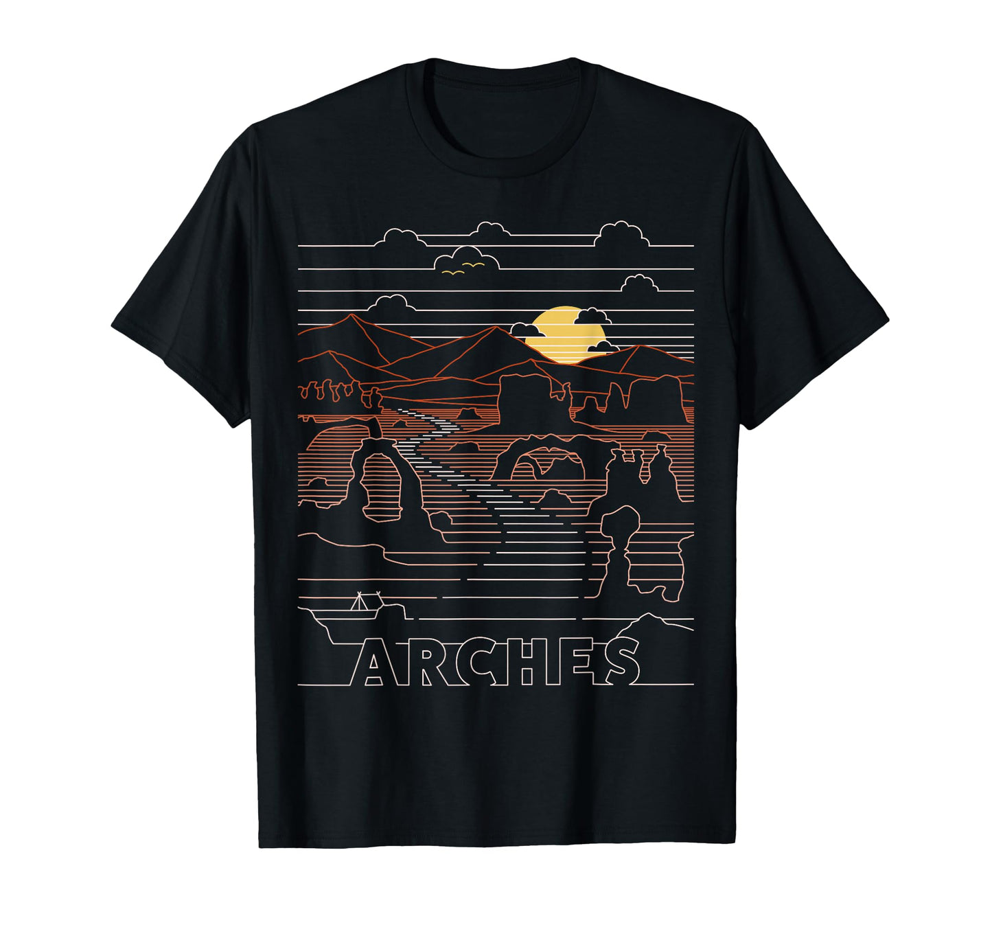 Vintage Retro Arches National Park - Delicate Arch Moab Utah T-Shirt