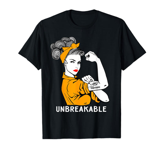MS Warrior Unbreakable T-Shirt Multiple Sclerosis Awareness T-Shirt
