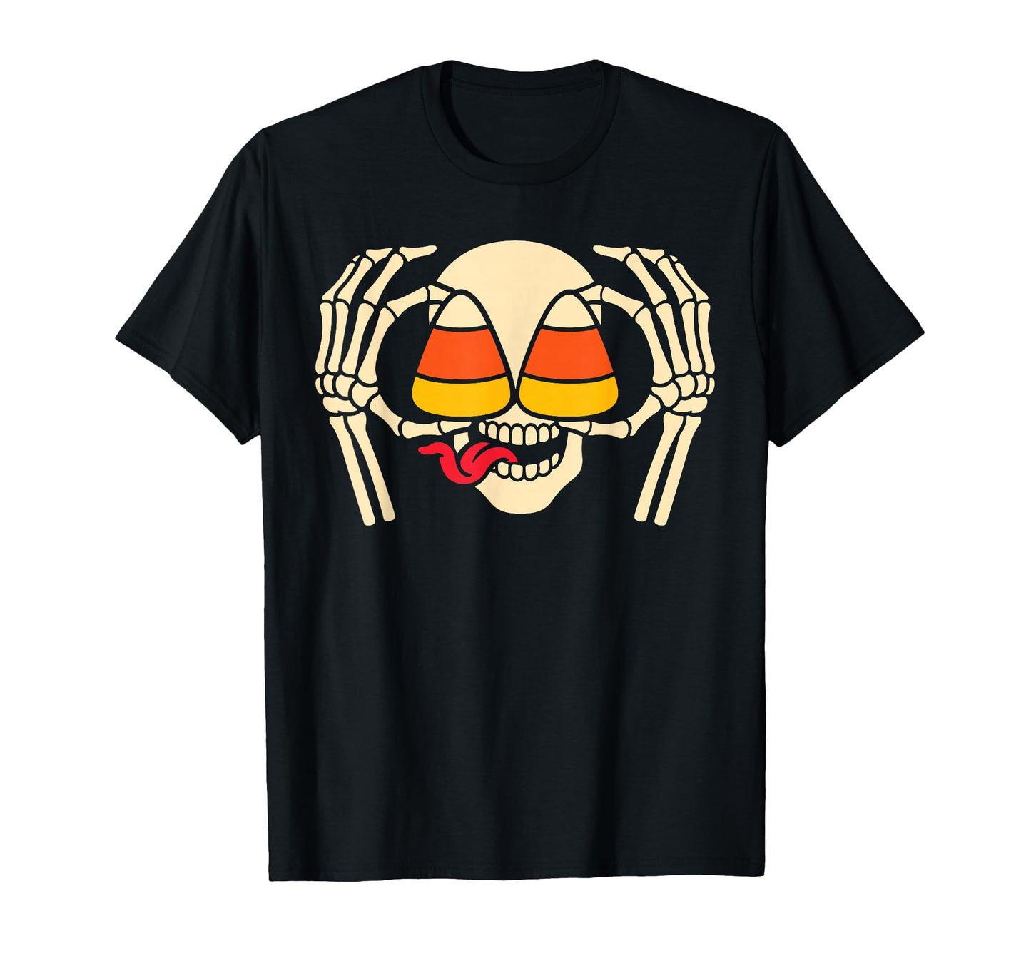 Spooky Skeleton Hand Holding Candy Halloween Kids Men Women T-Shirt