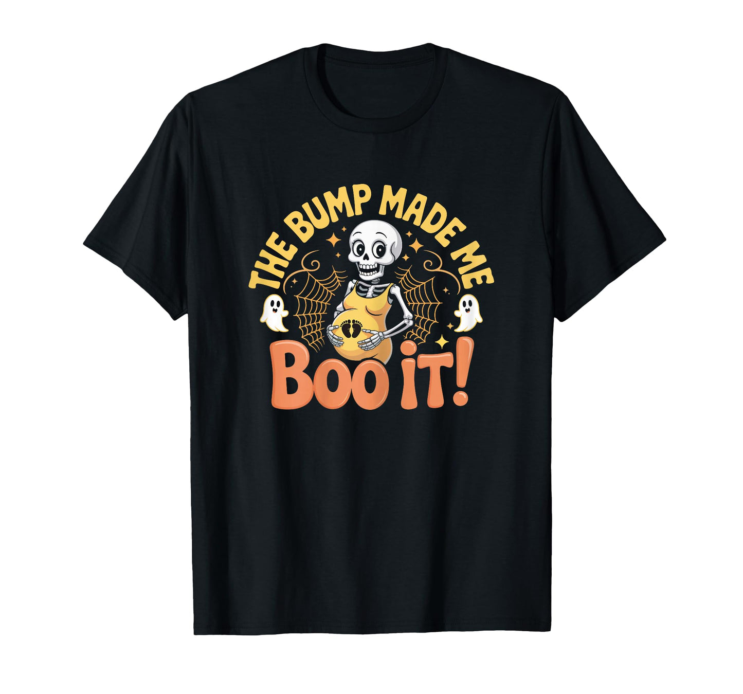 Womens Funny Pregnancy Announcement Pregnant Halloween Costume T-Shirt