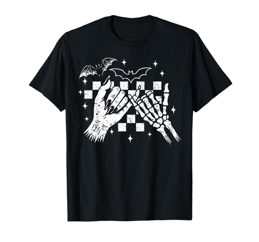 Halloween Gothic Pinky Promise Skeleton Hands Best Friend T-Shirt