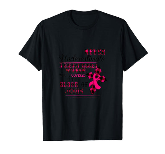 Womens Never Underestimate A Breast Cancer Warrior T-Shirt