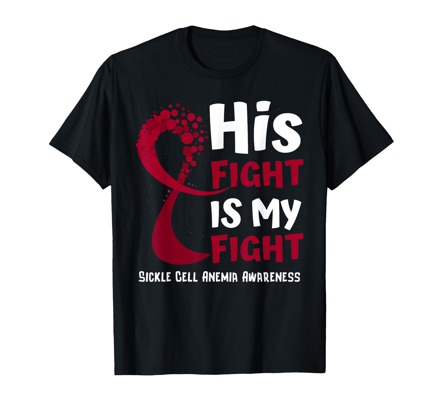 Sickle Cell Anemia Awareness Burgundy Ribbon Family Fighter T-Shirt
