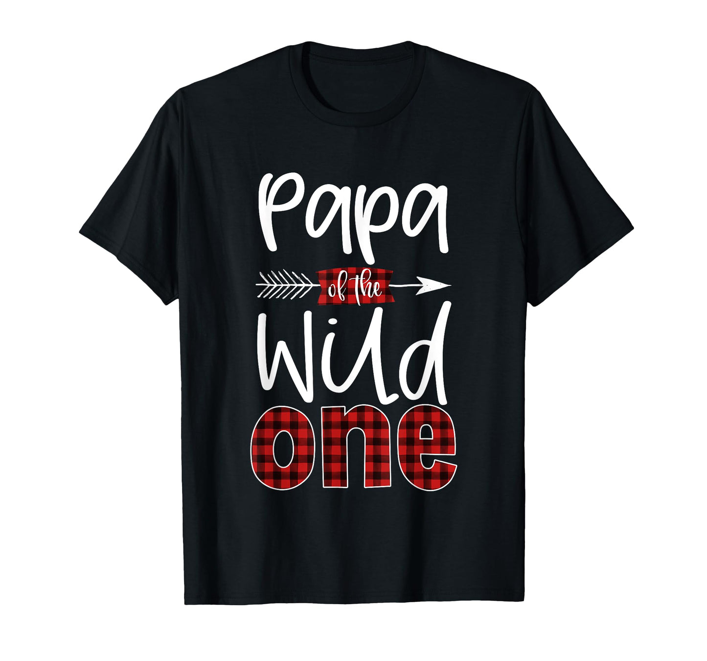 Papa of the Wild One Buffalo Plaid Lumberjack 1st Birthday T-Shirt