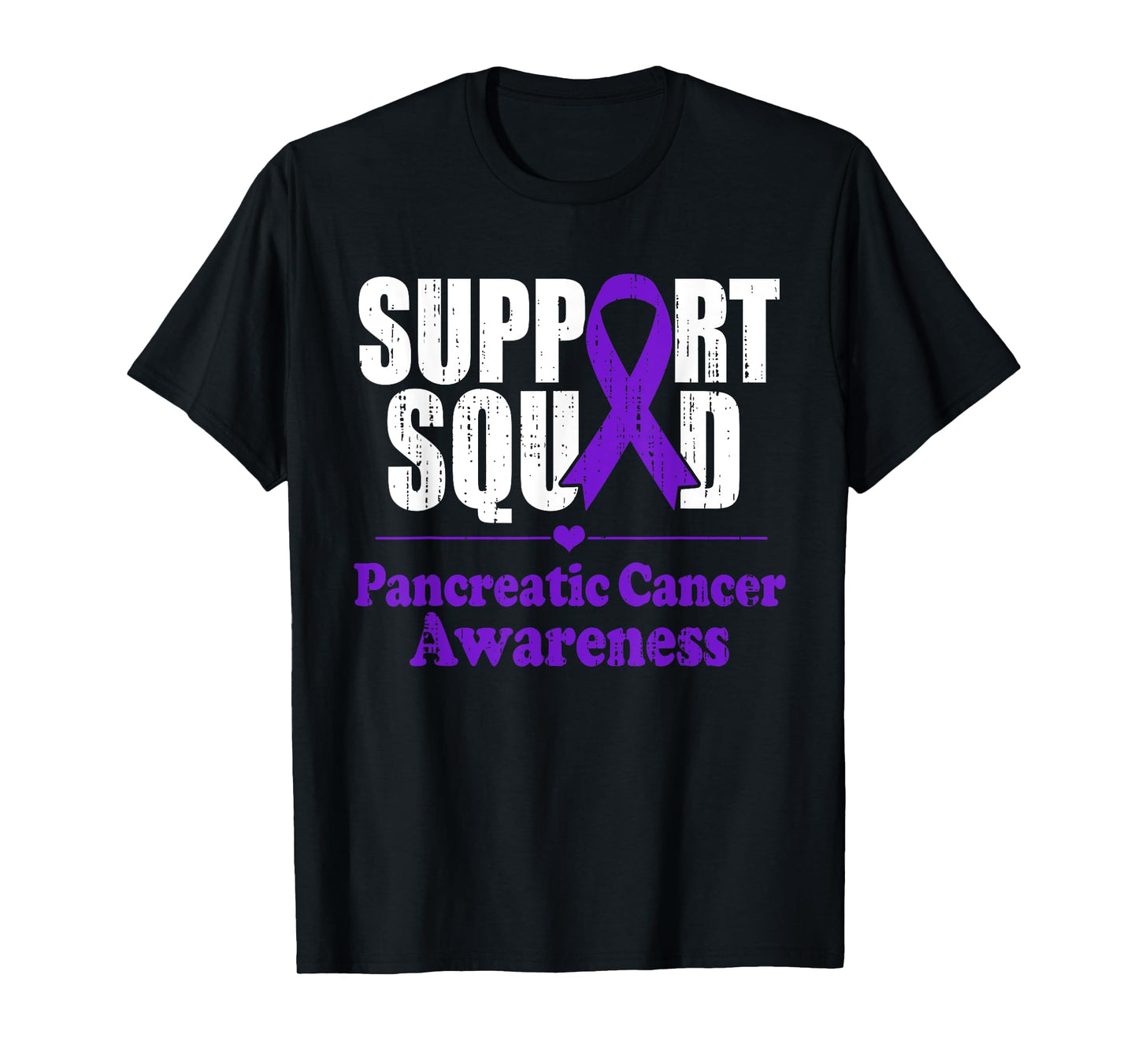Support Pancreatic Cancer Awareness Purple Ribbon Men Women T-Shirt