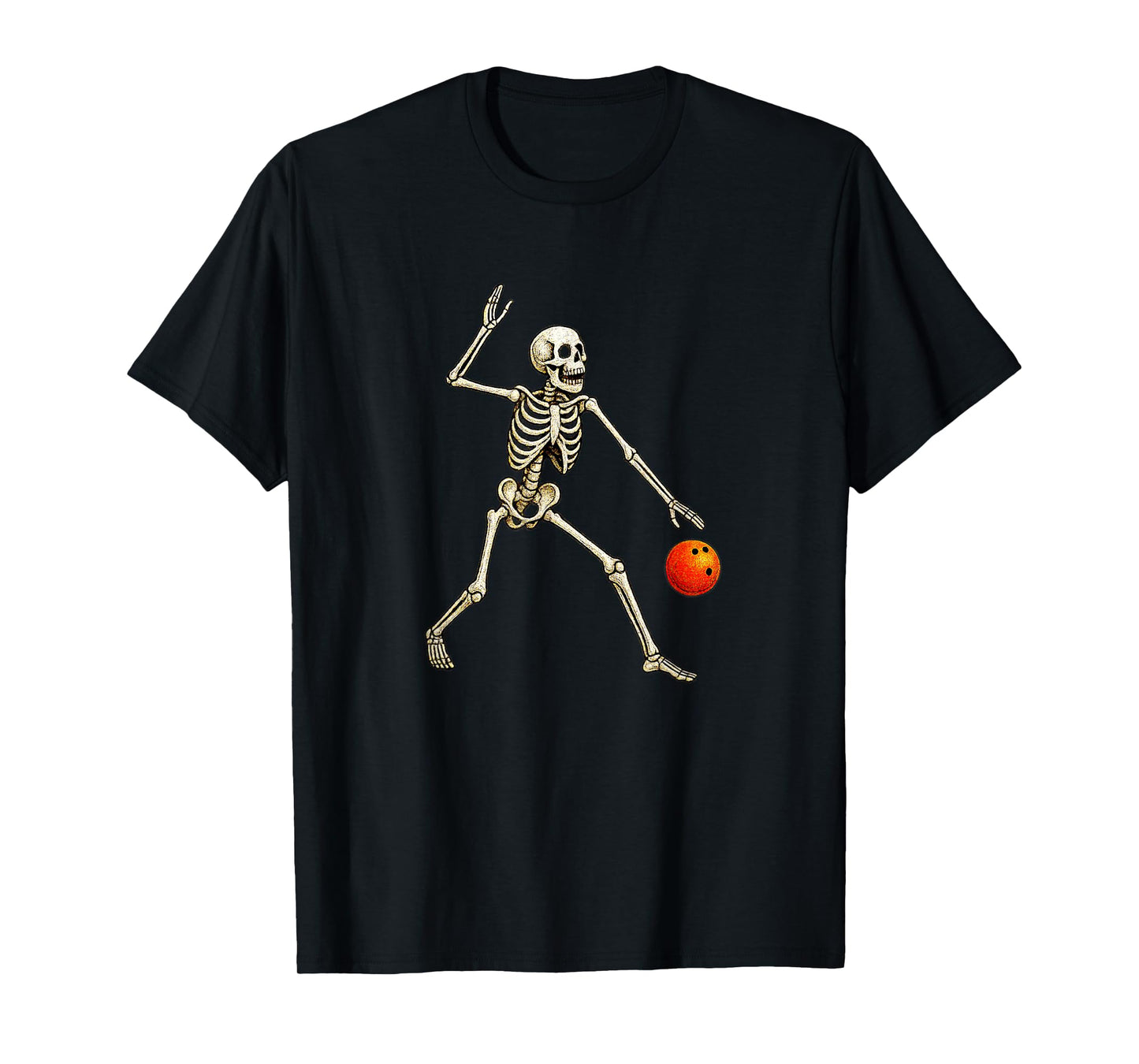 Skeleton Bowler Bowl Bowling Ball Spare Strike Pins League T-Shirt