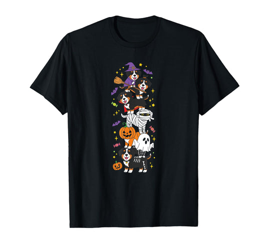 Bernese Moutain Dog Vampire Ghost Halloween Kids Mens Womens T-Shirt