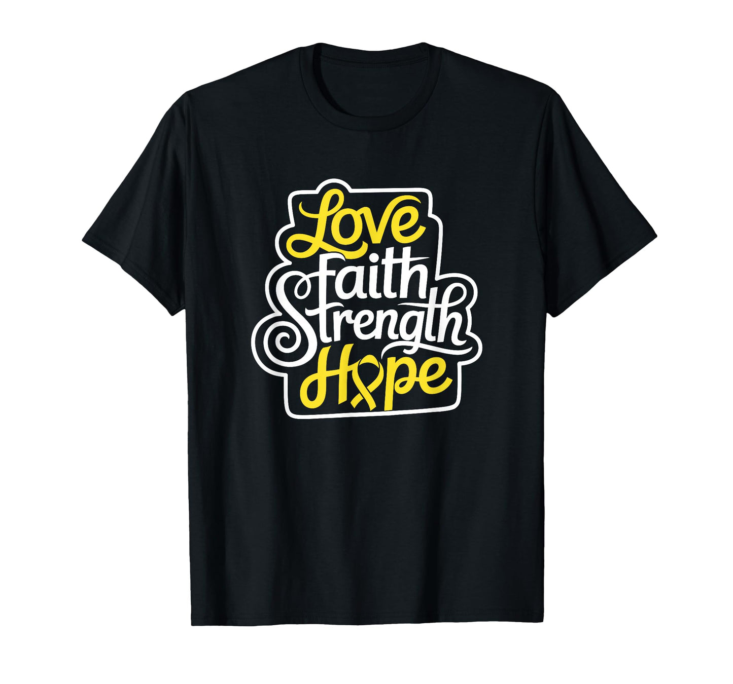 Love Faith- Sarcoma Cancer Awareness Supporter Ribbon T-Shirt