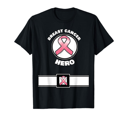 Super Breast Cancer Awareness Hero Costume T-Shirt