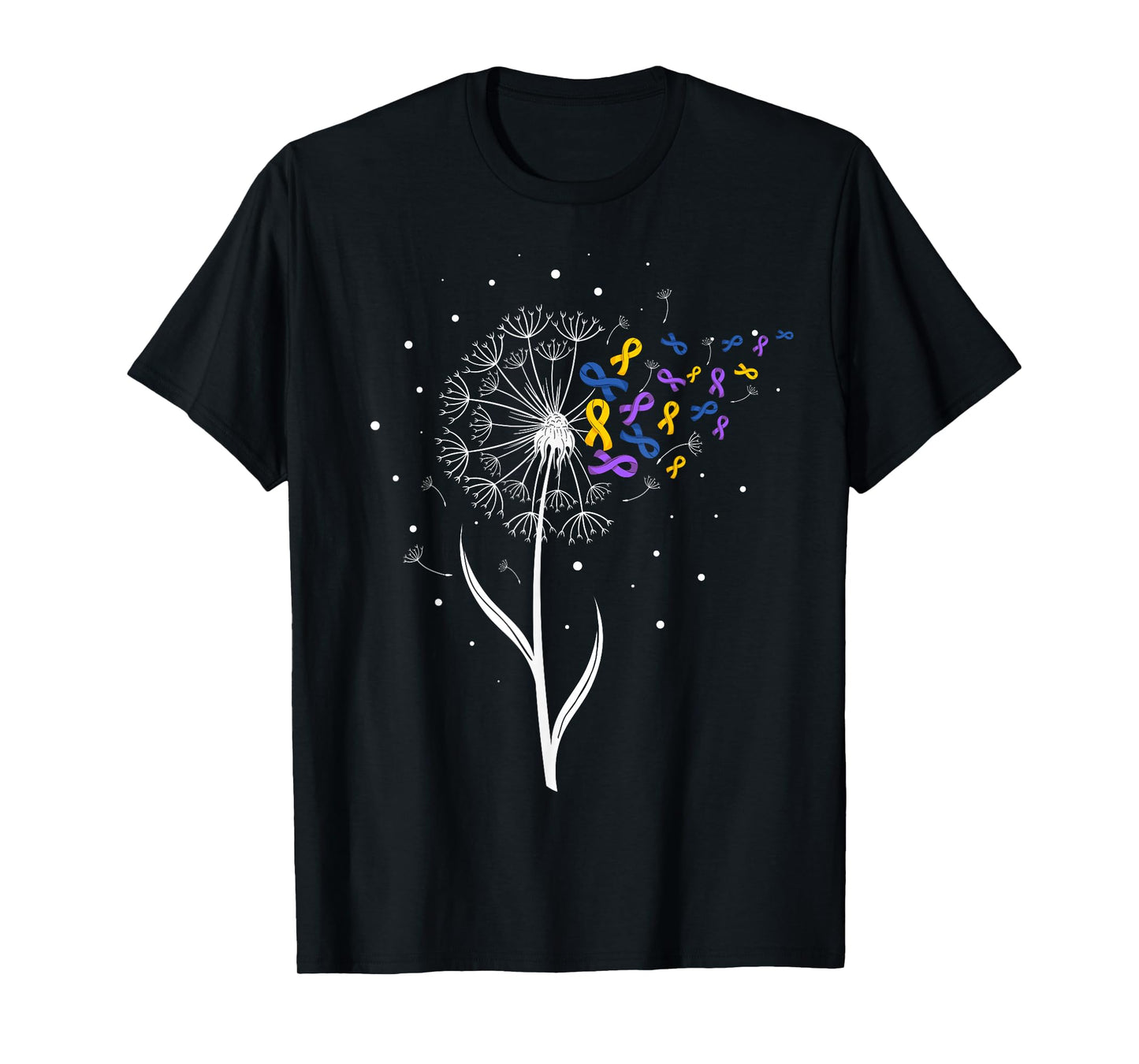 Bladder Cancer Awareness Ribbon & Dandelion Survivor Warrior T-Shirt