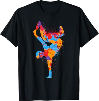 Breakdancing Colorful Street Dancing Boys Men Breakdancer T-Shirt