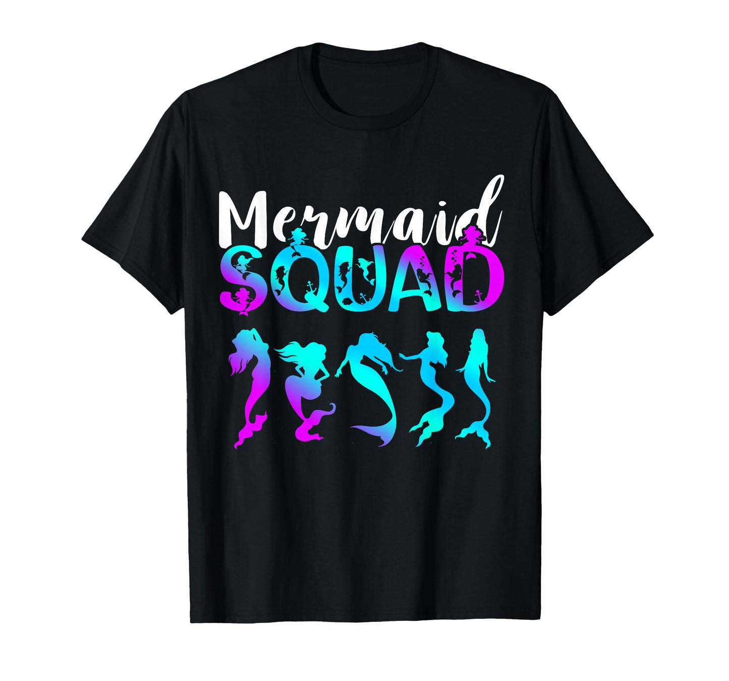 Mermaid Squad Clamshell Mermaid Crew Mermaid Squad Birthday T-Shirt