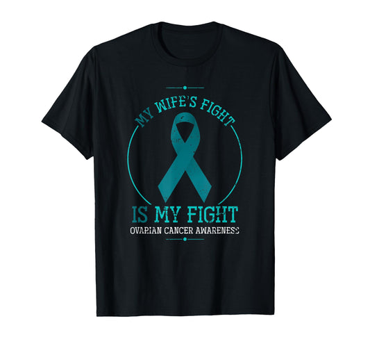 Ovarian Cancer Support Husband Gift Ovarian Cancer T-Shirt