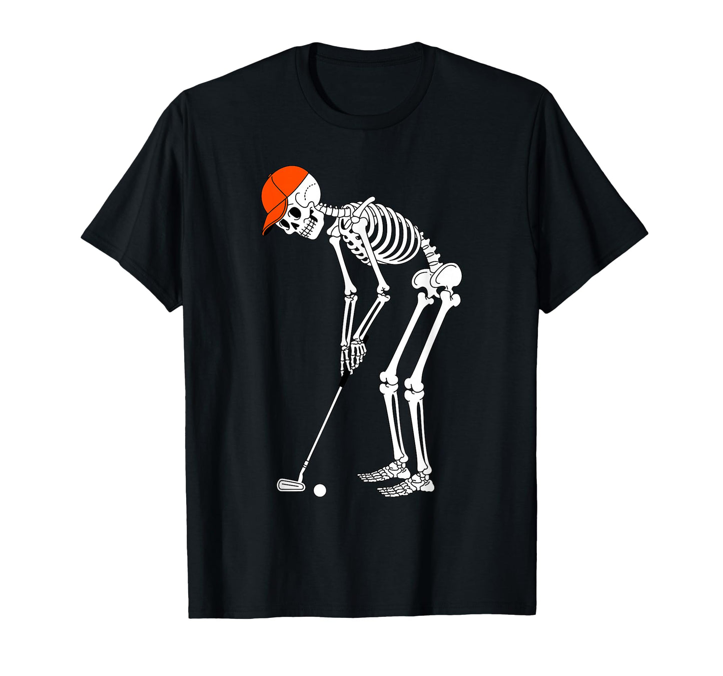 Halloween Skeleton Golf Golfing Sports Costume Golfer T-Shirt